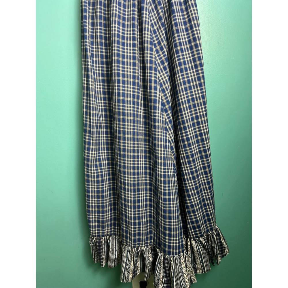 Vintage 80s/90s Nina Piccalino Plaid Prairie Dress – Cottagecore Made in USA - Picture 5 of 10